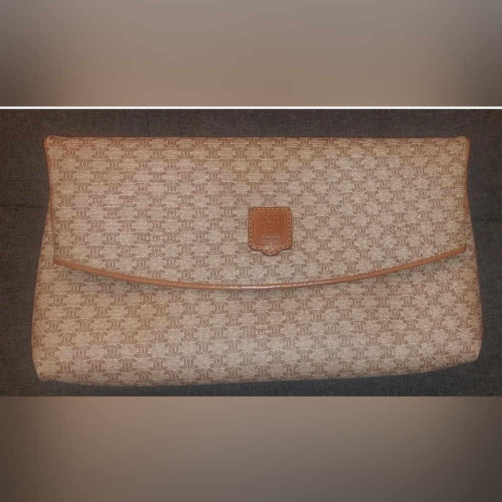 Authentic vintage CELINE Macadam Envelope Clutch